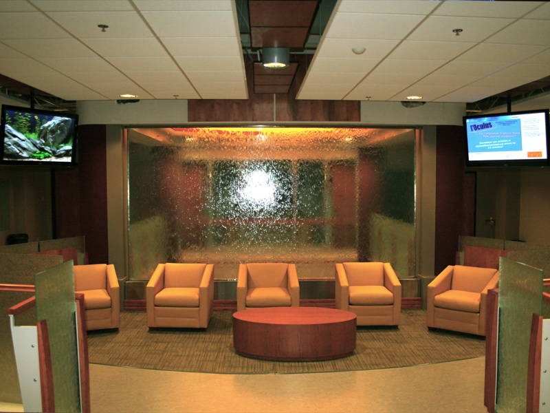 Double faced water fountains, conception and realization Canada